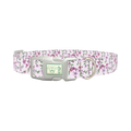 Cherry Blossom Dog Collar - plastic silver