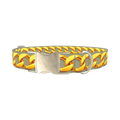 Gold Link Chain Dog Collar - metal silver