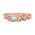 Colorful Geometric Heart Dog Collar - plastic rose gold