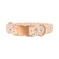 Fall Pumpkin Outline Dog Collar - metal rose gold