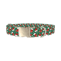 Festive Santa Hat Dog Collar - metal silver