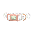 Tic Tac Toe Pattern Dog Collar - plastic rose gold