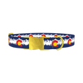 Colorado Forest Dog Collar - metal gold