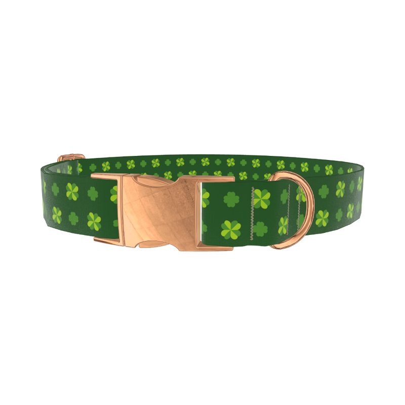Dark Clover Dog Collar - metal silver