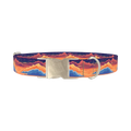 Sunset Cloud Dog Collar - metal silver