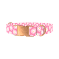 Easter Egg Daisy Dog Collar - metal rose gold