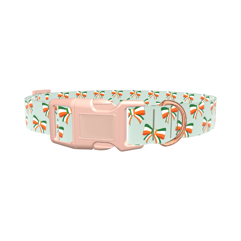Irish Bow Dog Collar - plastic gold