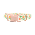 Cross Stitch Flower Dog Collar - plastic gold