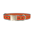 Retro Arrow Stripe Dog Collar - metal silver