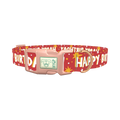 Starry Birthday Dog Collar - plastic rose gold