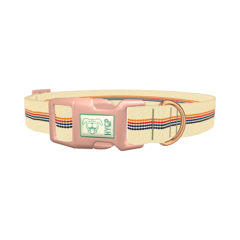 Colorful Hexagon Dog Collar - plastic rose gold