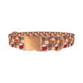 Plaid Hot Cocoa Dog Collar - metal rose gold