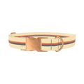 Colorful Hexagon Stripe Dog Collar - metal rose gold