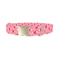 Winged Heart Arrow Dog Collar - metal silver