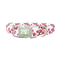 Floral Cherry Blossom Dog Collar - plastic silver