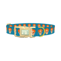 Day of the Dead Dog Collar - plastic gold