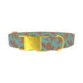 Christmas Pinecone Dog Collar - metal gold