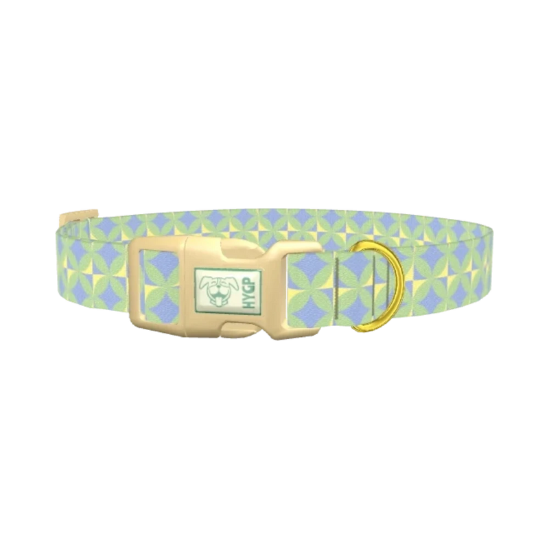Geometric Petal Dog Collar - plastic gold