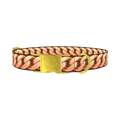 Rose Gold Chain Pattern Dog Collar - metal gold
