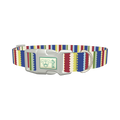 Scallop Stripe Dog Collar - plastic silver