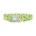 Green Apple Dog Collar - plastic silver