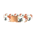 Colorful Frog Pattern Dog Collar - metal rose gold