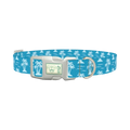 Tropical Island Dog Collar - plastic silver