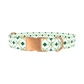 Shamrock Ribbon Dog Collar - metal rose gold