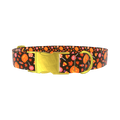 Halloween Candy Pumpkin Dog Collar - metal rose gold