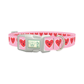 Kawaii Heart Faces Dog Collar - plastic silver
