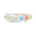 Floral Embroidery Dog Collar - plastic rose gold
