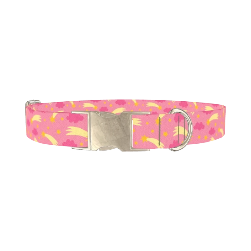 Comet Cloud Dog Collar - metal silver