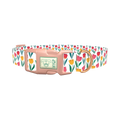 Colorful Tulip Dog Collar - plastic rose gold