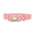 Pastel Pink Heart Dog Collar - plastic rose gold