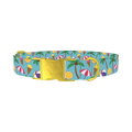 Tropical Beach Dog Collar - metal gold