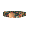 Dark Floral Bouquet Dog Collar - metal rose gold