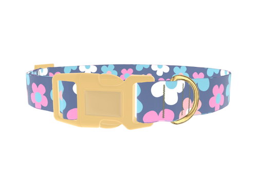 Retro Flower Dog Collar