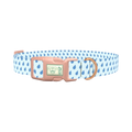 Blue Raindrop Dog Collar - plastic rose gold