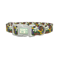 Meadow Bloom Dog Collar - plastic silver