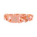 Retro Floral Burst Dog Collar - plastic rose gold