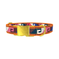 Aztec Meander Dog Collar - metal gold