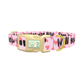 Heart Pattern Dog Collar - plastic gold
