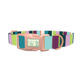 Striped Pattern Dog Collar - plastic rose gold