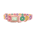 Colorful Donut Pattern Dog Collar - plastic rose gold