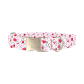 Heart Sunglasses Dog Collar - metal silver