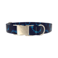 Tie Dye Circle Dog Collar - metal gold