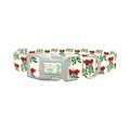 Christmas Mistletoe Dog Collar - plastic silver