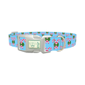 Candy Cane Bow Dog Collar - plastic silver