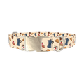 Coffee and Pastry Dog Collar - metal silver