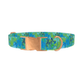 Abstract Camouflage Dog Collar - metal rose gold